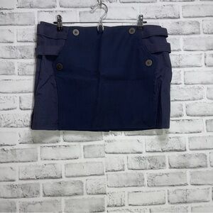 NEW Topshop Raleigh Twill-Paneled Shell Mini Skirt 10